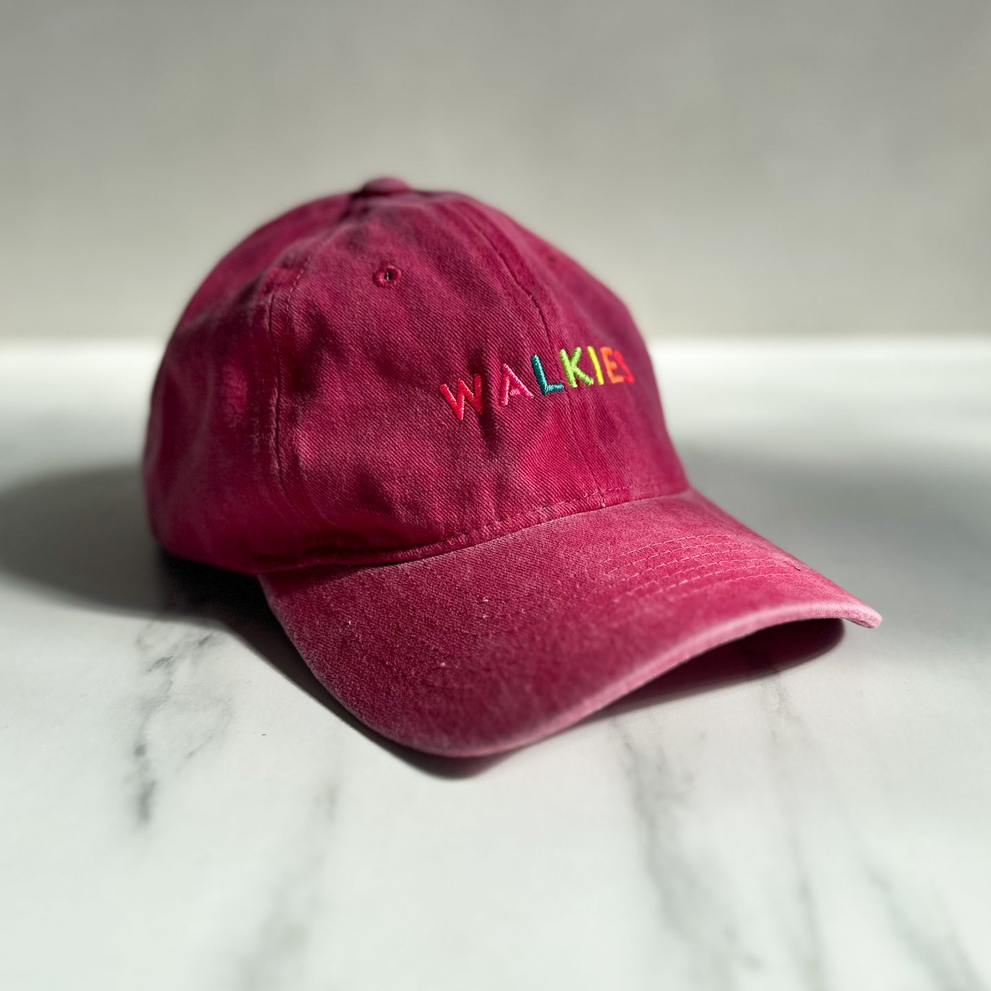 Unisex Embroidered WALKIES Cap | Dark Pink