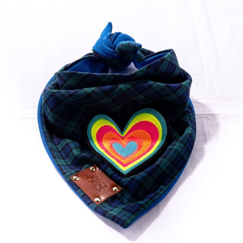 Smithfield Tartan Dog Bandana | Blue & Green