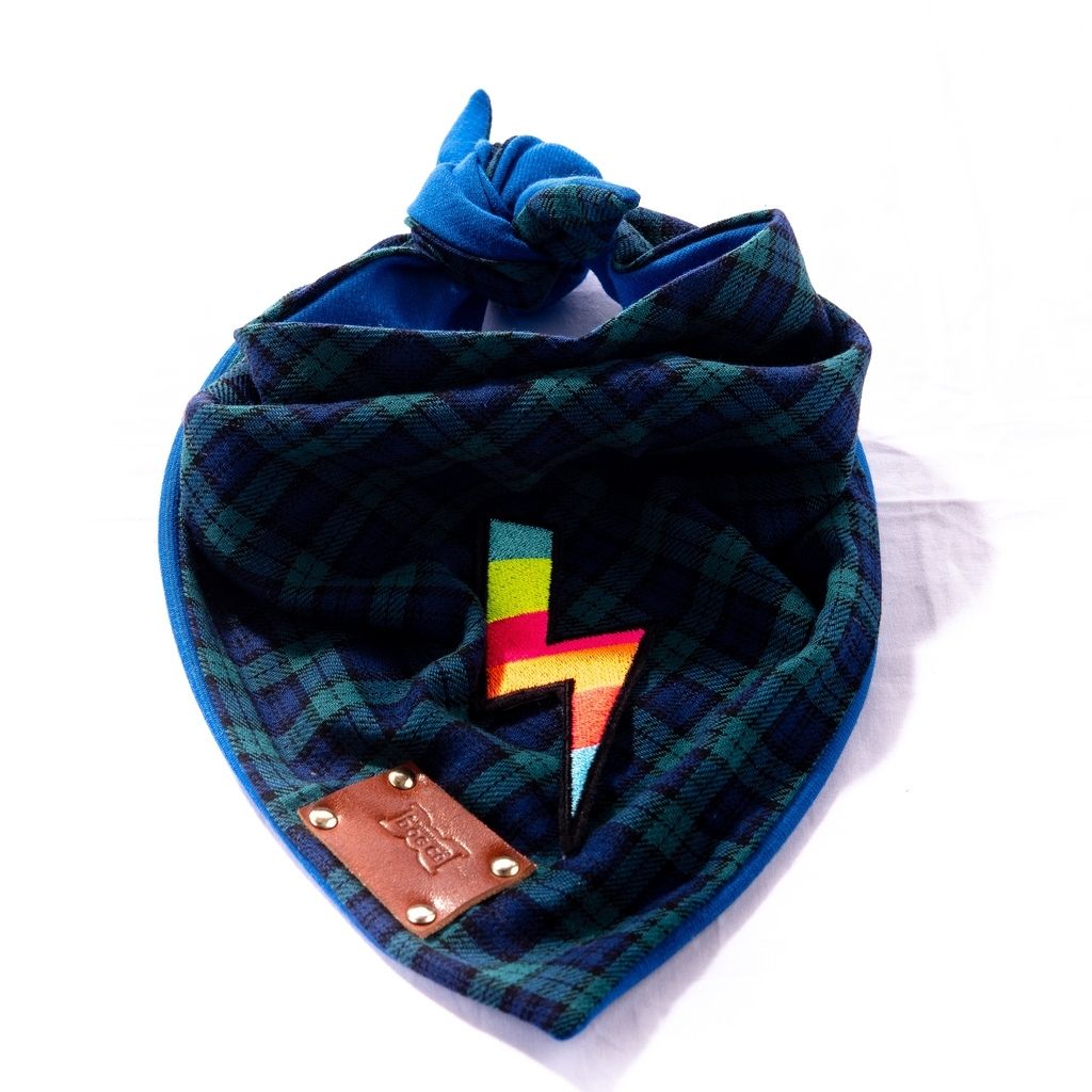 Smithfield Tartan Dog Bandana | Blue & Green