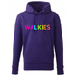 WALKIES Slogan Hoodie | Neon Rainbow Embroidery | 12 Colours Available