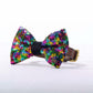 Bette Sequinned Dog Bow Tie | Rainbow