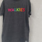 WALKIES Neon Rainbow Black Twist T-Shirt